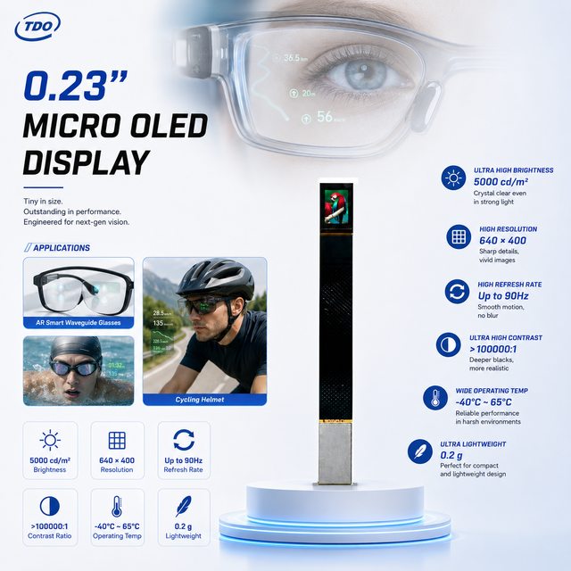 0.23 Inch Silicon OLED Micro Display 5000 Nits 3255 PPI AMOLED Micro OLED Panel for Waveguide AR Smart Glasses HMD