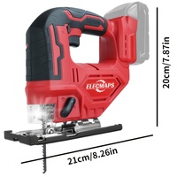 Scie sauteuse électrique sans fil ergonomique et légère, capacité de coupe de 80 mm, course de lame de 5 mm, vitesse réglable pour la découpe du métal