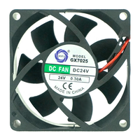 GX7025 Ventilateur 24v Dc 0.3A 70x70x25mm Ventilateur à flux axial Grand débit d'air et refroidissement à faible bruit Ventilateur sans balais Chargeur Petit ventilateur