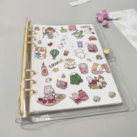 Reliure en PVC de couleur coque transparente A6A5 noyau de stockage grand livre manuel a7 cahier de boucle de reliure