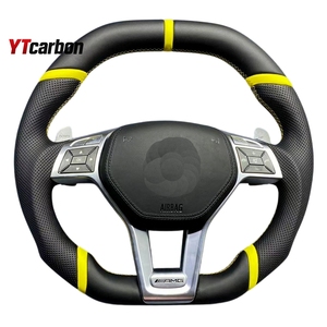 YTcarbon per A C E GLK CLA CLS SL SLK <span class=keywords><strong>AMG</strong></span> <span class=keywords><strong>W212</strong></span> W204 C117 C218 Accessori Interni Auto Volante Personalizzato in Vera Fibra di Carbonio - Product Image 2