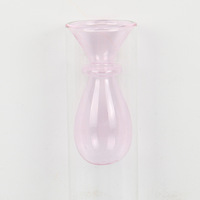 Vase à fleurs en verre Bouteille de diffuseur de roseau vide Parfum en verre à blocage de couleur Bouteille en verre double couche pour diffuseur Vente en gros