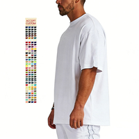 T-shirt vierge uni en polyester pour homme, personnalisable par sérigraphie, grandes tailles