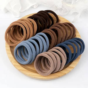 ชุดยางรัดผมผู้หญิงแบบพื้นฐาน 50 ชิ้น/ชุด ขนาด 1.57 นิ้ว สีพื้นเรียบง่าย ยางรัดผมแบบยืดหยุ่น เชือกผูกผม เครื่องประดับผม ที่รัดผมหางม้า - Product Image 1