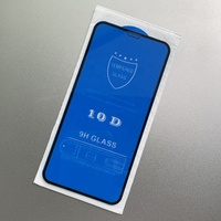 Colle complète 9H 10D protecteur d'écran de téléphone portable en verre trempé pour iPhone 6 7 8 plus xr xs max 11 12 13 14 Pro Max