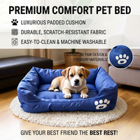Lit pour chien et chat en tissu Oxford, pliable, toutes saisons, imperméable, résistant aux rayures, résistant à l'usure, amovible, lavable