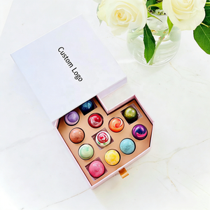 Scatola per Cioccolatini a Forma di <span class=keywords><strong>Cuore</strong></span> Personalizzata, Ecologica e Biodegradabile con Chiusura e Manico - Product Image 5