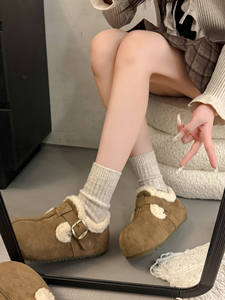 <span class=keywords><strong>Stivaletti</strong></span> da Donna con <span class=keywords><strong>Tacco</strong></span> Nascosto in Microfibra Autunno Inverno 2025 Nuovo Stile Foderati in Pile Suola Spessa Caldi Stivali da Neve con Dettagli Metallici - Product Image 2