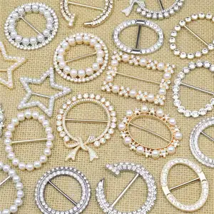 Classic sparkle Bikini Connector Crystal small Rhinestone Clasp Buckles Slide Buckles for Shoes Sash Belt