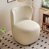 Tabouret de coiffeuse en cuir moderne et minimaliste, chaise longue pivotante de luxe léger pour hôtel, chambre à coucher, petit appartement, salon