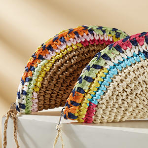 Nuovo Arrivo 2026 Mini Portafoglio da <span class=keywords><strong>Donna</strong></span> in Carta Intrecciata, Borsa a Conchiglia Piccola alla Moda con Fiocchi e Fiori, Pochette - Product Image 1