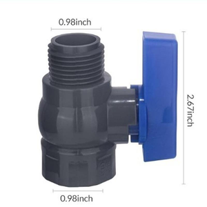 Válvula de cierre para manguera de jardín 3/4 GHT, válvula de bola interna/externa con tapas con bridas y tapas giratorias, válvula de cambio de agua - Product Image 1