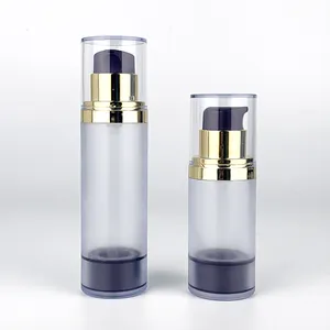 30ml 50ml 100ml化粧品用ポンプ付きホワイト詰め替え式エアレスポンプボトル