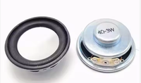 Micro-haut-parleur dynamique rond noir 50 mm 4 ohms 3 W, composant acoustique large bande pour systèmes d'alarme et de sécurité
