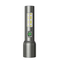 Lampe torche LED multifonctionnelle rechargeable en alliage d'aluminium avec zoom télescopique, lampe de poche pour le camping, 1200 mAh