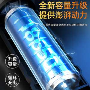 ไฟฉาย LED รุ่น LY-909 แบบชาร์จไฟได้ กันน้ำ ซูมได้ ใช้กลางแจ้ง สว่างพิเศษ พร้อมหน้าจอแสดงผล - Product Image 4