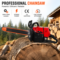 Tronçonneuse professionnelle à essence 91,6 cm³ 24 pouces, 2 temps, pour l'élagage du bois, la coupe des arbres et l'élagage de jardin, avec guide-chaîne