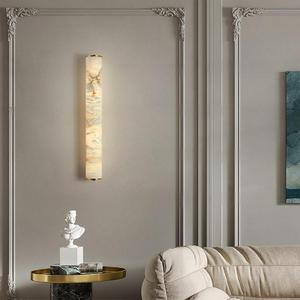 Moderno <span class=keywords><strong>LED</strong></span> bianco marmo pendente luce alabastro camera da letto interna lampadario con lampade da parete per comodino - Product Image 2