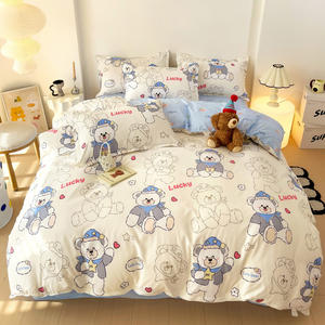 Literie européenne en coton aloès Ensembles <span class=keywords><strong>de</strong></span> literie en gros comprenant une taie d'oreiller <span class=keywords><strong>Housse</strong></span> <span class=keywords><strong>de</strong></span> <span class=keywords><strong>couette</strong></span> pour la maison Hôtel Appartements - Product Image 5