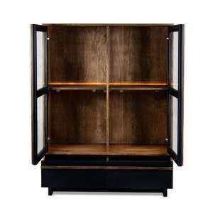 Meubles de salon haut de gamme, armoire italienne moderne avec porte vitrée, cave à vin artisanale, produit en gros pour salle à manger - Product Image 2