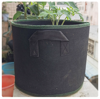 Sacs de culture pour plantes en polypropylène haute résistance Enbagold 20L (5 pièces) en tissu non tissé respirant avec poignées réutilisables pour tomates