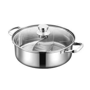 Yolecen Nhân Dân tệ Yang Guo 304 thép không gỉ công suất lớn cảm ứng nồi cổ điển sử dụng nhà lẩu lưu vực đồ nấu nướng đặc biệt nóng - Product Image 1