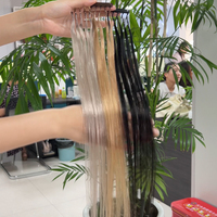 Extensions capillaires 6D sans dommages, 2e génération, 100 % cheveux humains vierges Remy, noir naturel, 16-24 pouces, vente en gros d'usine pour stylistes