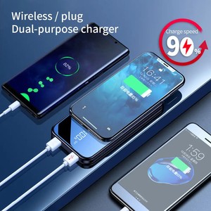Venta al por mayor de encargo de carga rápida banco de energía móvil Delgado 10000mAh portátil de viaje para el iPhone cargador inalámbrico adaptador de corriente - Product Image 2