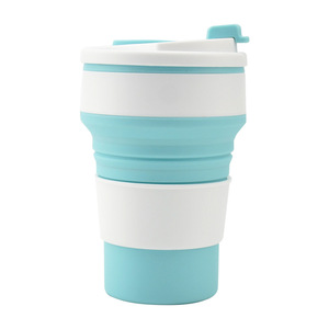 Taza de Agua Plegable de Silicona BORGE, Taza Deportiva Portátil de Viaje, Taza de Café Plegable Portátil para Campamento al Aire Libre - Product Image 6