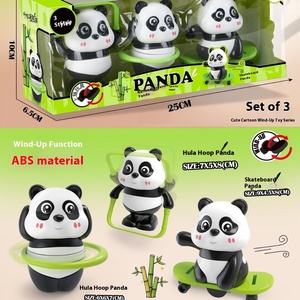 Panda simpatico cartone animato figurina animale a carica rotolante sport giocattolo per riunioni di plastica ornamento per bambini - Product Image 5