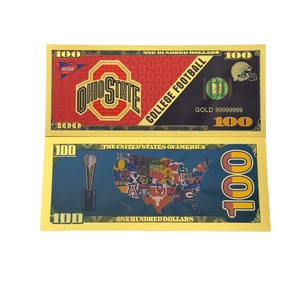 Billet de banque de football universitaire américain 2026, 20 modèles, plaqué or 24 carats, pour cadeau d'affaires - Product Image 2