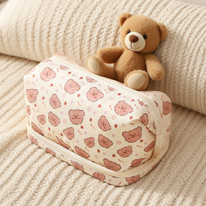 Sac de maquillage portable imperméable de haute qualité, simple, mignon, en polyester, pour un usage quotidien - Product Image 5