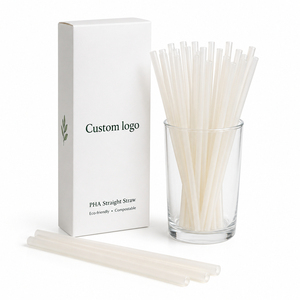 Commercial Grade Compostable Drinking Straw Biodegradable Disposable Plastic Custom Print Straws for Milk Tea Shop Bulk Order - Product Image 1