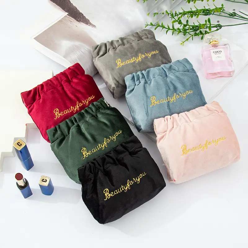 Super Selling Womens Small Cosmetic Bags Gift Coin Jewelry Bags Velvet Lipstick Pouch Makeup Bag