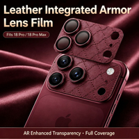 Protection d'objectif photo en cuir grainé, anti-empreintes digitales, couverture intégrale AR AF pour iPhone 18 Pro / 18 Pro Max 17