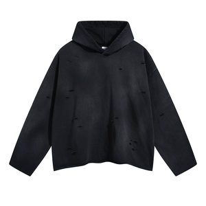 450gsm कपास-पॉलिएस्टर मिश्रण से बनी अनियमित और फ्रेयाडहुडी 450gsm-पॉलिएस्टर मिश्रण टेरी कपड़े पुरुषों और महिलाओं दोनों के लिए उपयुक्त - Product Image 4