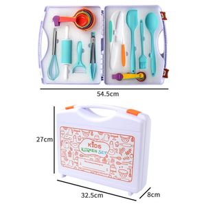 Custom New 21 Pcs <b>Kitchen</b> Tools-<b>Kids</b> Cooking <b>Sets</b> Knife <b>Set</b> Toddler Utensils With Knives Crinkle Cutter Cutting Board - Product Image 2