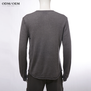 Custom Men Solid Color Winter Knit <strong>Cricket</strong> Sweater V Neck 100% Cotton Pullover <strong>Jumper</strong> for Men - Product Image 6