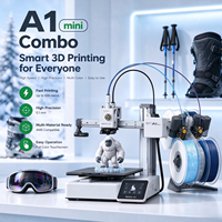 Imprimante 3D A1 Mini Combo avec calibrage automatique, compatible PLA, PETG, TPU pour la fabrication de modèles multicolores