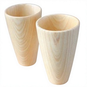 Handmade <b>Wooden</b> Drinking Glass with Smooth Polished Finish, Natural Wood <b>Cup</b> for Kitchen and Dining - Product Image 2