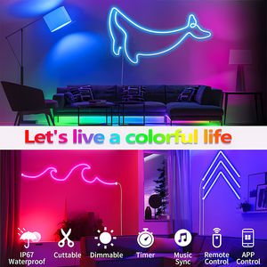 Tira de Luces LED RGB de 5 Metros, Luces de Silicona Flexibles a Prueba de Agua con Control Remoto por Aplicación, Decoración de Retroiluminación para Habitaciones - Product Image 2