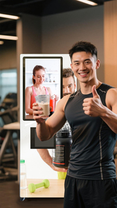 Distributeur automatique intelligent de boissons en poudre pour salle de sport avec écran tactile, SDK, carte de crédit, jeton, conforme ADA, shake protéiné, <span class=keywords><strong>orange</strong></span> - Product Image 2