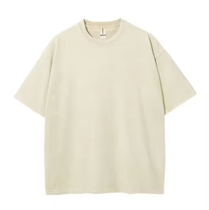 T-shirt pour homme en jersey 100% coton, coupe ample, imprimé sérigraphié avec motif lettres, respirant et écologique - Product Image 2