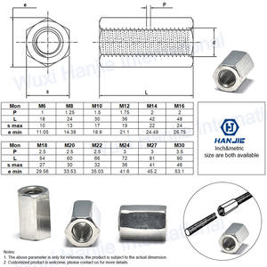 <span class=keywords><strong>Écrou</strong></span> d'accouplement hexagonal personnalisé en acier inoxydable 304 M6 M8 M10 couvercle de roulement DIN6334 de haute précision pour les applications minières de santé - Product Image 4