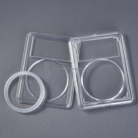 Authentification de notation Boîte de rangement pour pièces de monnaie Supports pour dalles de pièces Boîte de protection pour étui de rangement avec anneau en caoutchouc