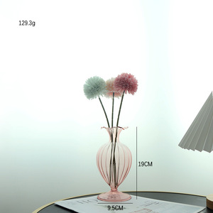 Jarrón de Vidrio Contemporáneo y Simple con Diseño de Barriga Grande para Decoración de Mesa de Boda, Sala de Estar y Dormitorio, Hecho a Mano - Product Image 2