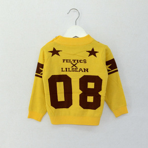 เสื้อสเวตเตอร์เด็กออกแบบกีฬาแบรนด์เนมสั่งทำขายส่ง งานแฮนด์เมดสำหรับเสื้อผ้าเด็ก - Product Image 2