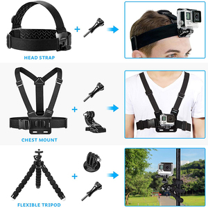 Kit de Accesorios para Cámara de Acción 50 en 1, Trípode, Palo Flotante, Correa para la Cabeza, Palo Selfie Flexible, Soporte para Bicicleta para <span class=keywords><strong>GoPro</strong></span> Hero 13 12 <span class=keywords><strong>11</strong></span> - Product Image 3