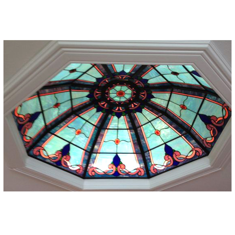アートガラス八角形ドーム天井天窓室内装飾アンティークインテリア