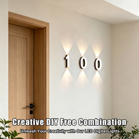 Applique murale LED 7W étanche blanc chaud lumineuse pour porte d'entrée, éclairage de numéros d'adresse, décorative extérieure DIY